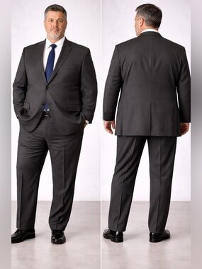 Men's Classic Gray Pants Suit